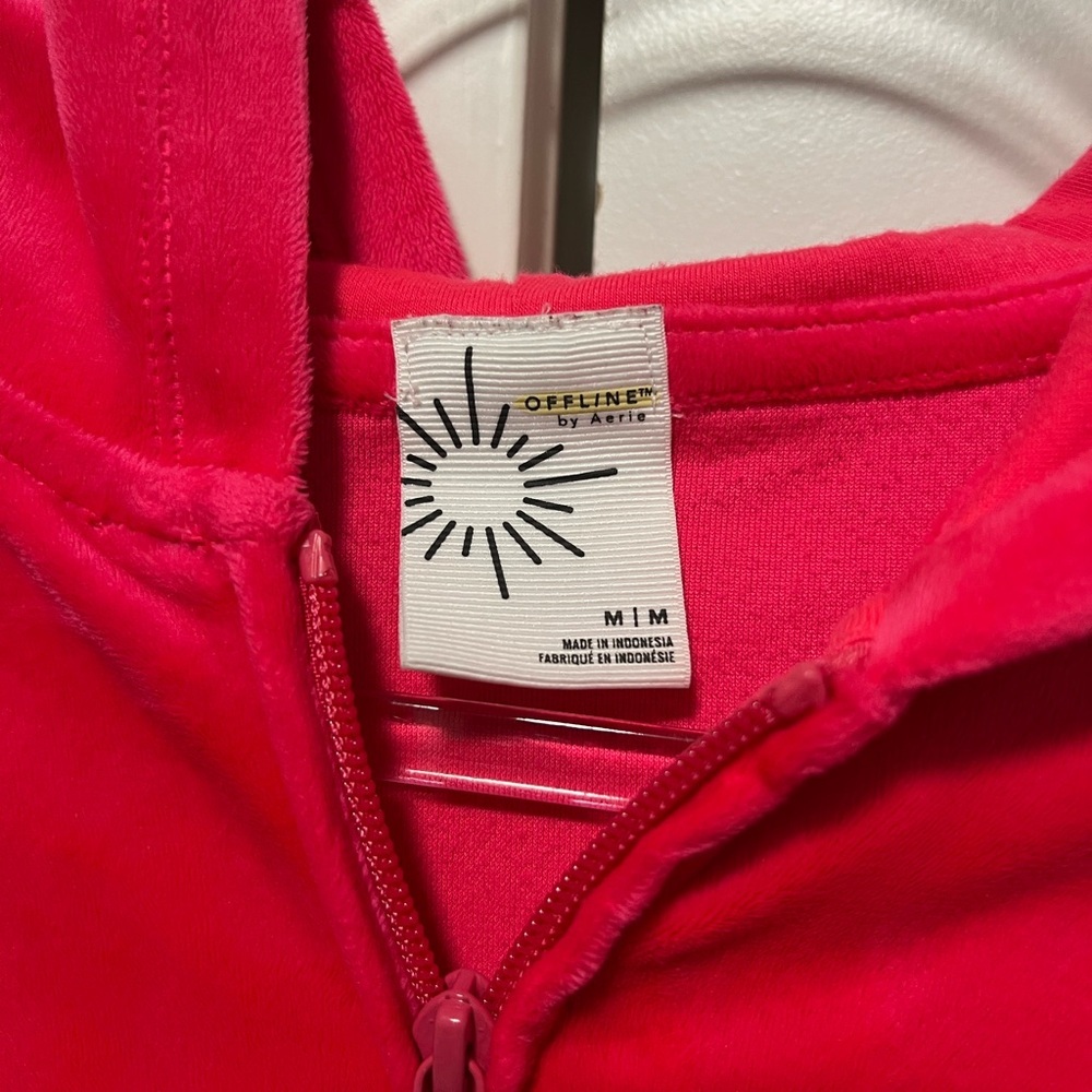 Aerie Bright Pink Zip-Up Jacket - Picture 2 of 3